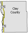 Highway 75 inside Clay County